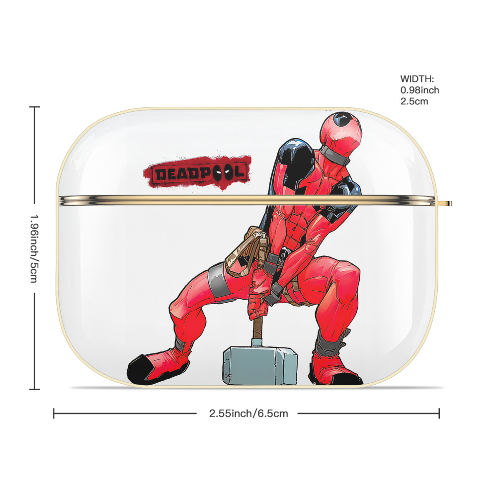 Deadpool デッドプール 【AirPods Pro用】ハードシェル保護ケース｜耐衝撃・防指紋・カラビナ付き商品仕様