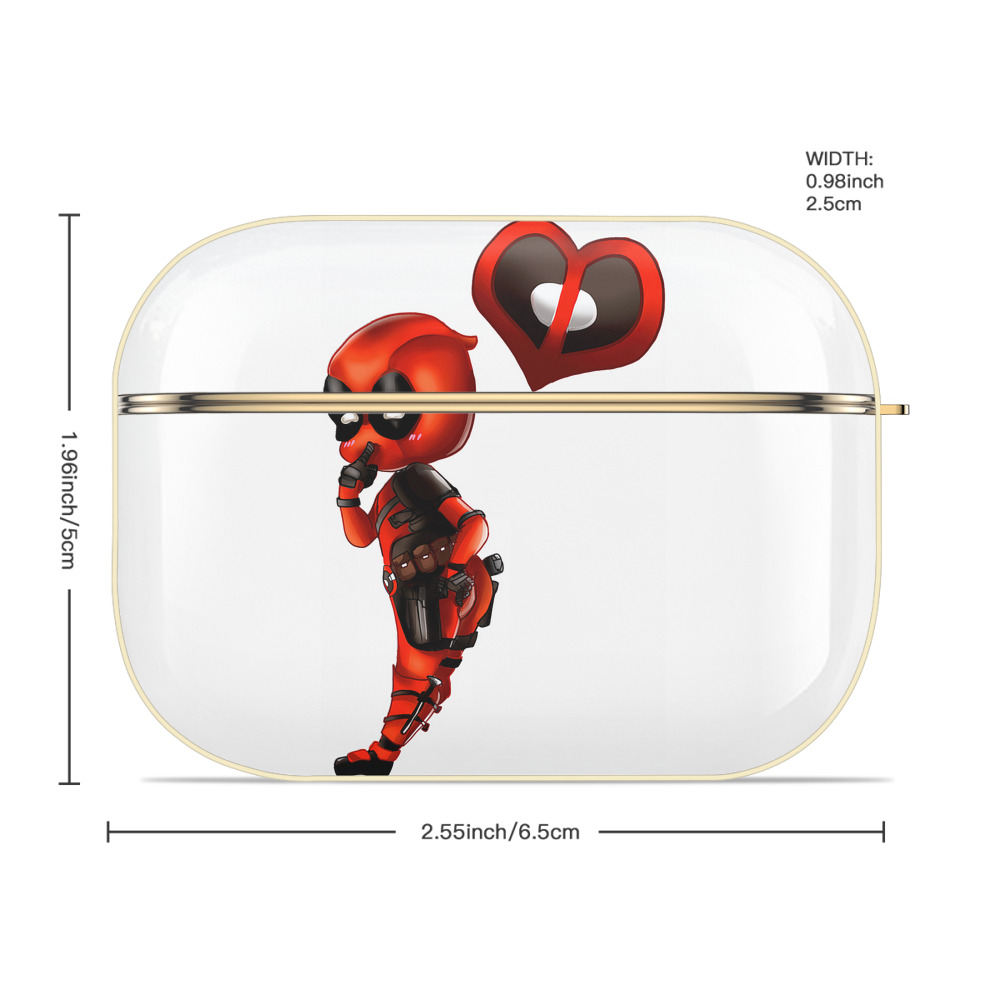 Deadpool デッドプール 【AirPods Pro用】ハードシェル保護ケース｜耐衝撃・防指紋・カラビナ付き商品仕様