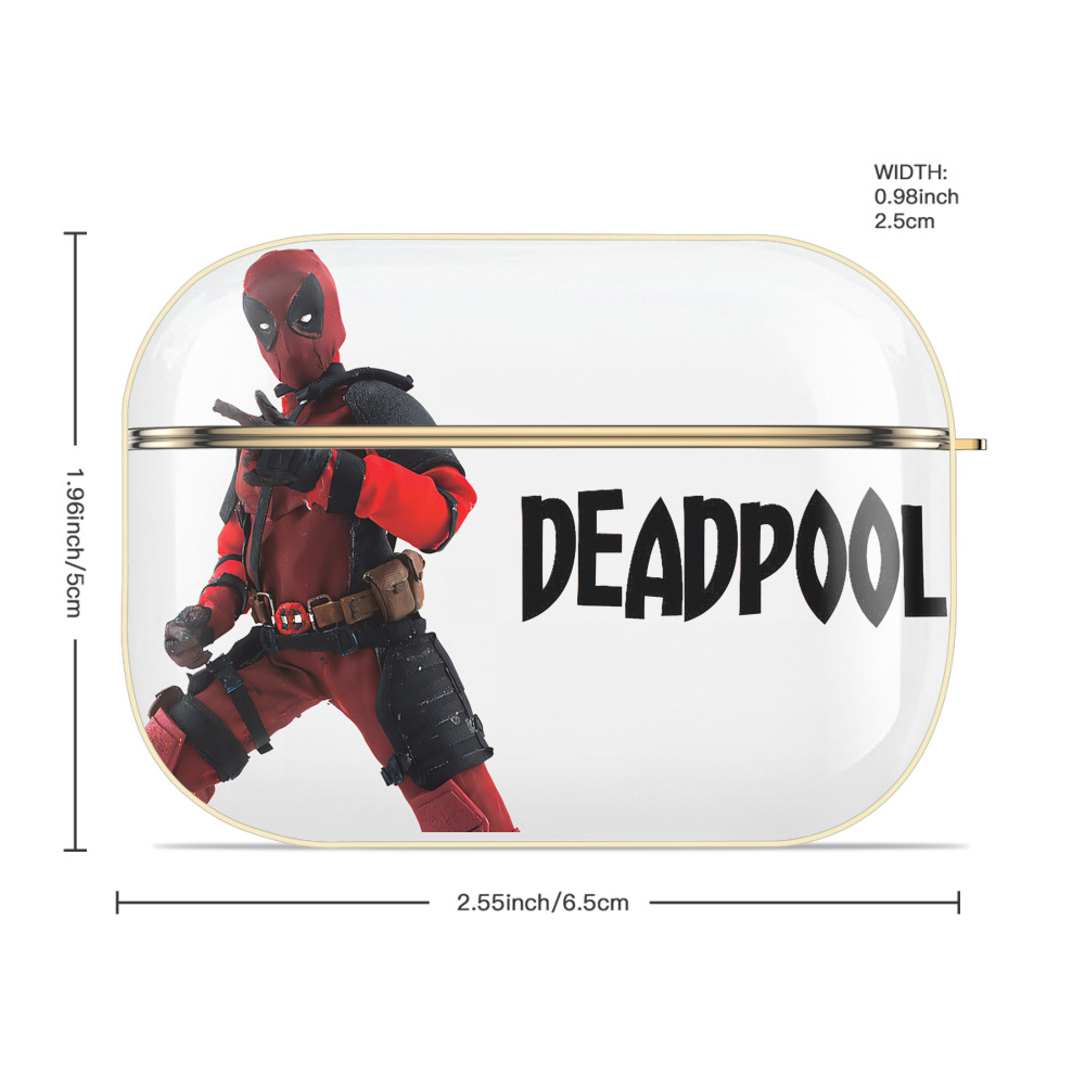 Deadpool デッドプール 【AirPods Pro用】ハードシェル保護ケース｜耐衝撃・防指紋・カラビナ付き商品仕様