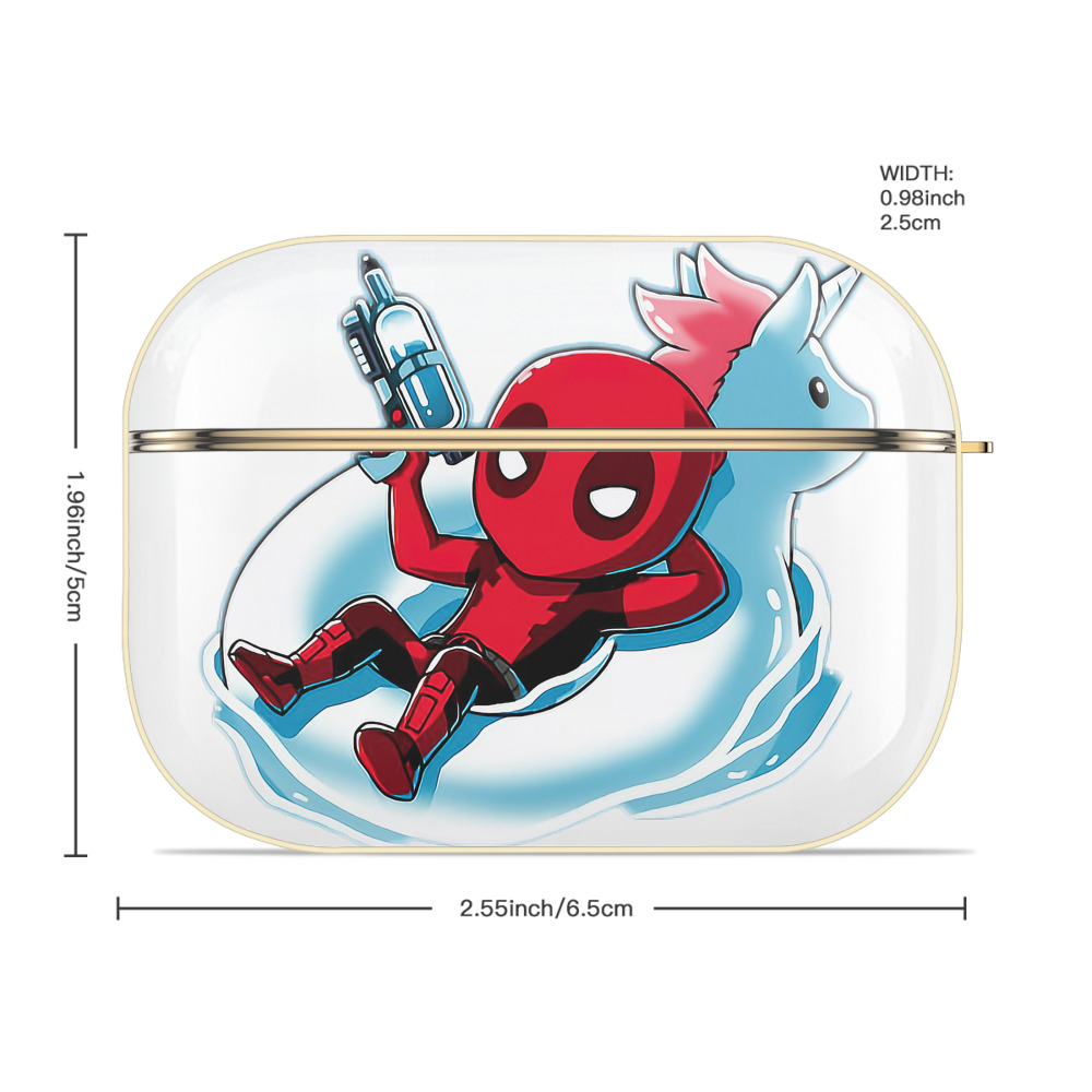 Deadpool デッドプール 【AirPods Pro用】ハードシェル保護ケース｜耐衝撃・防指紋・カラビナ付き商品仕様