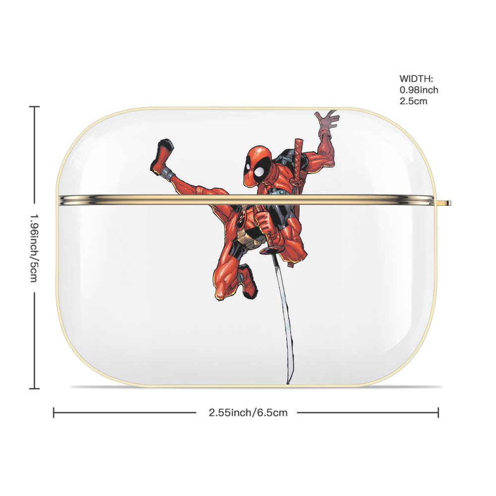 Deadpool デッドプール 【AirPods Pro用】ハードシェル保護ケース｜耐衝撃・防指紋・カラビナ付き商品仕様