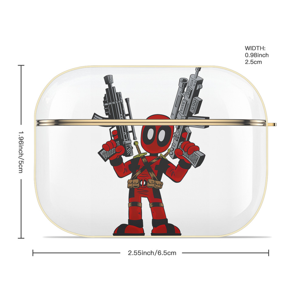 Deadpool デッドプール 【AirPods Pro用】ハードシェル保護ケース｜耐衝撃・防指紋・カラビナ付き商品仕様