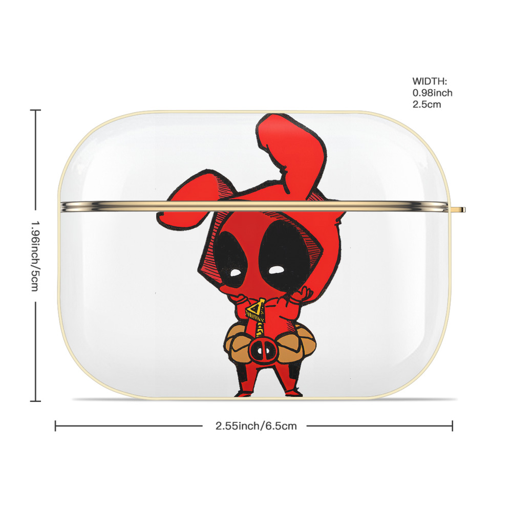 Deadpool デッドプール 【AirPods Pro用】ハードシェル保護ケース｜耐衝撃・防指紋・カラビナ付き商品仕様