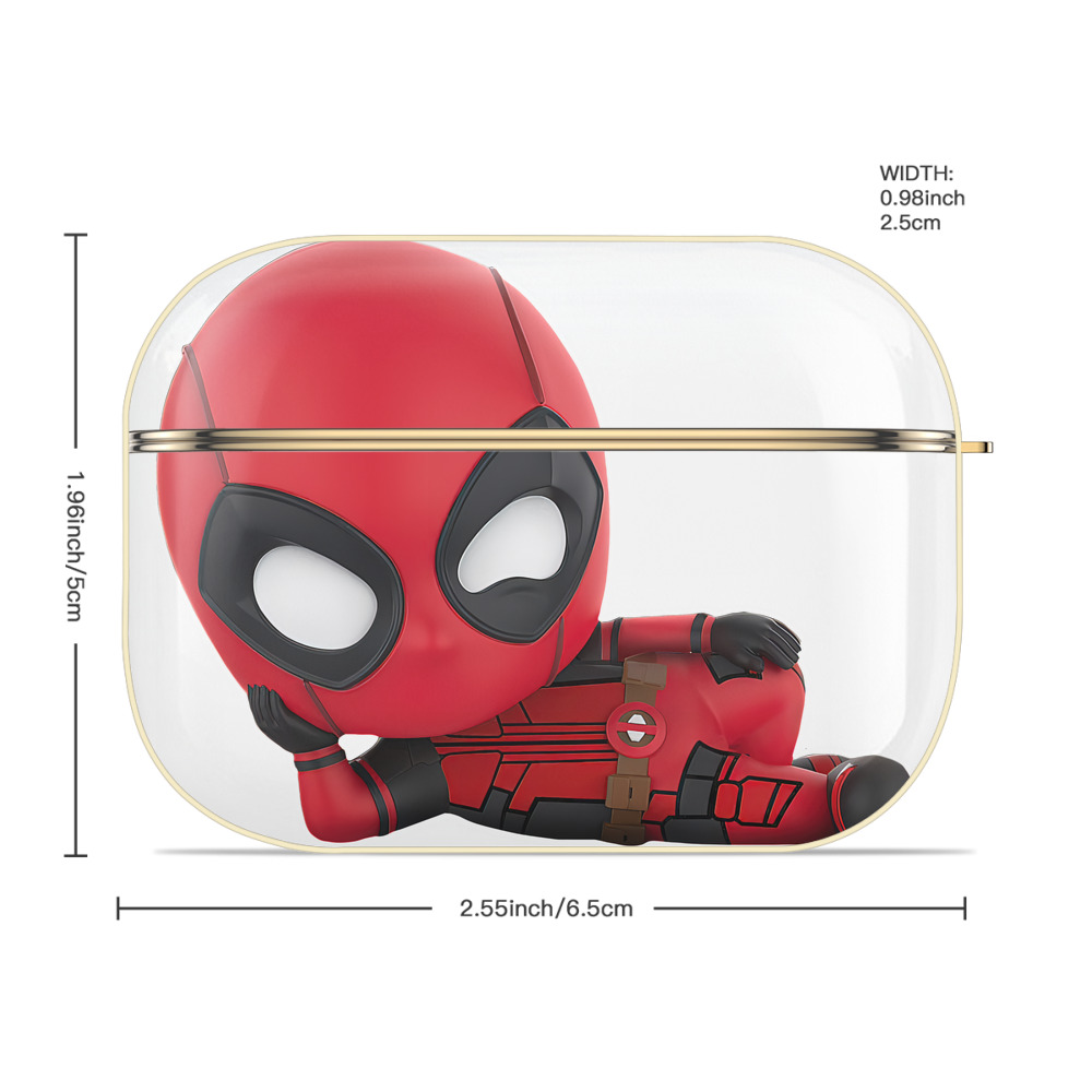 Deadpool デッドプール 【AirPods Pro用】ハードシェル保護ケース｜耐衝撃・防指紋・カラビナ付き商品仕様