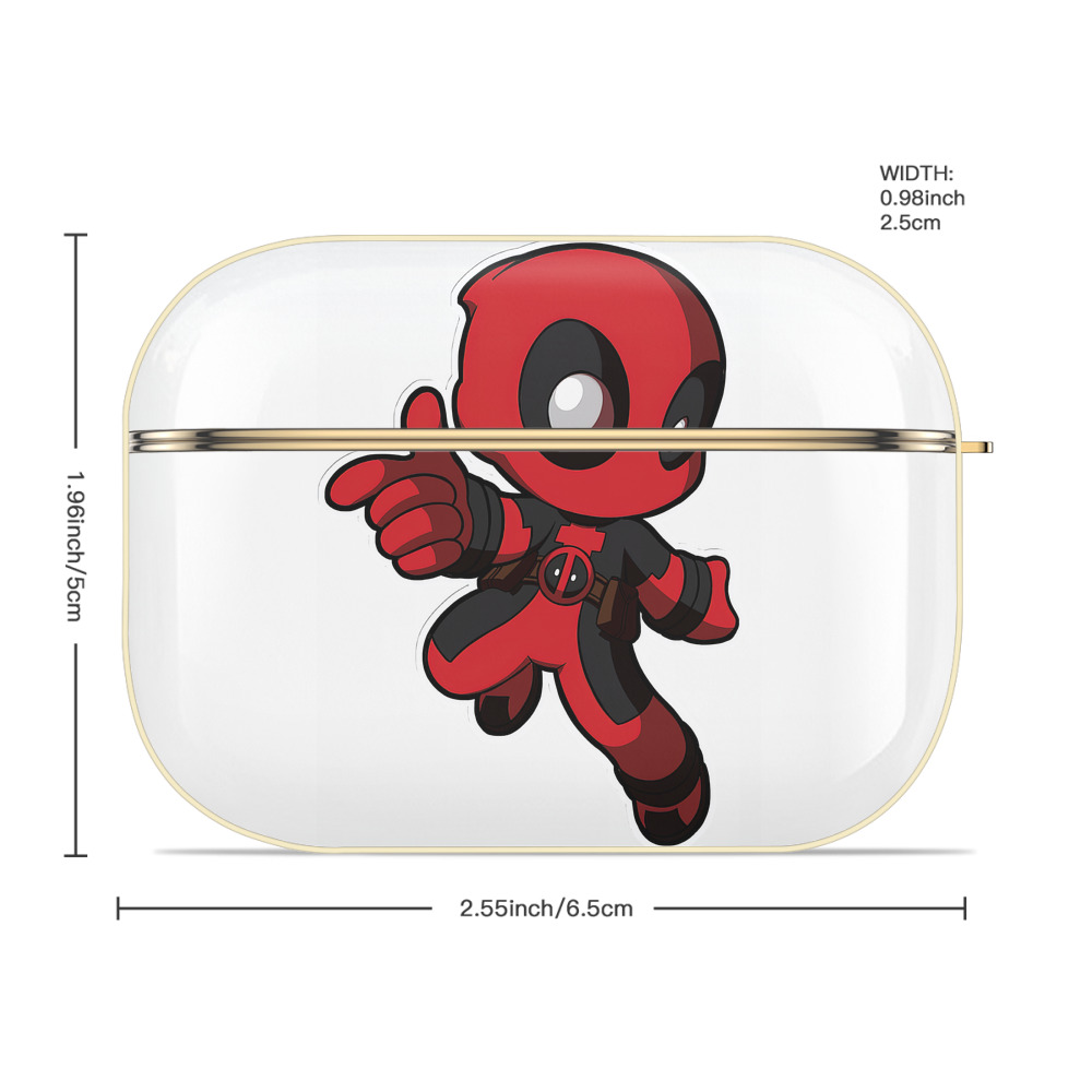 Deadpool デッドプール 【AirPods Pro用】ハードシェル保護ケース｜耐衝撃・防指紋・カラビナ付き商品仕様