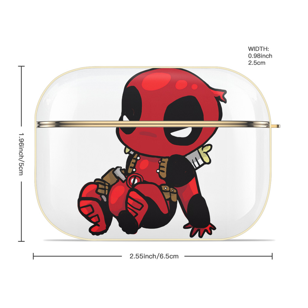 Deadpool デッドプール 【AirPods Pro用】ハードシェル保護ケース｜耐衝撃・防指紋・カラビナ付き商品仕様