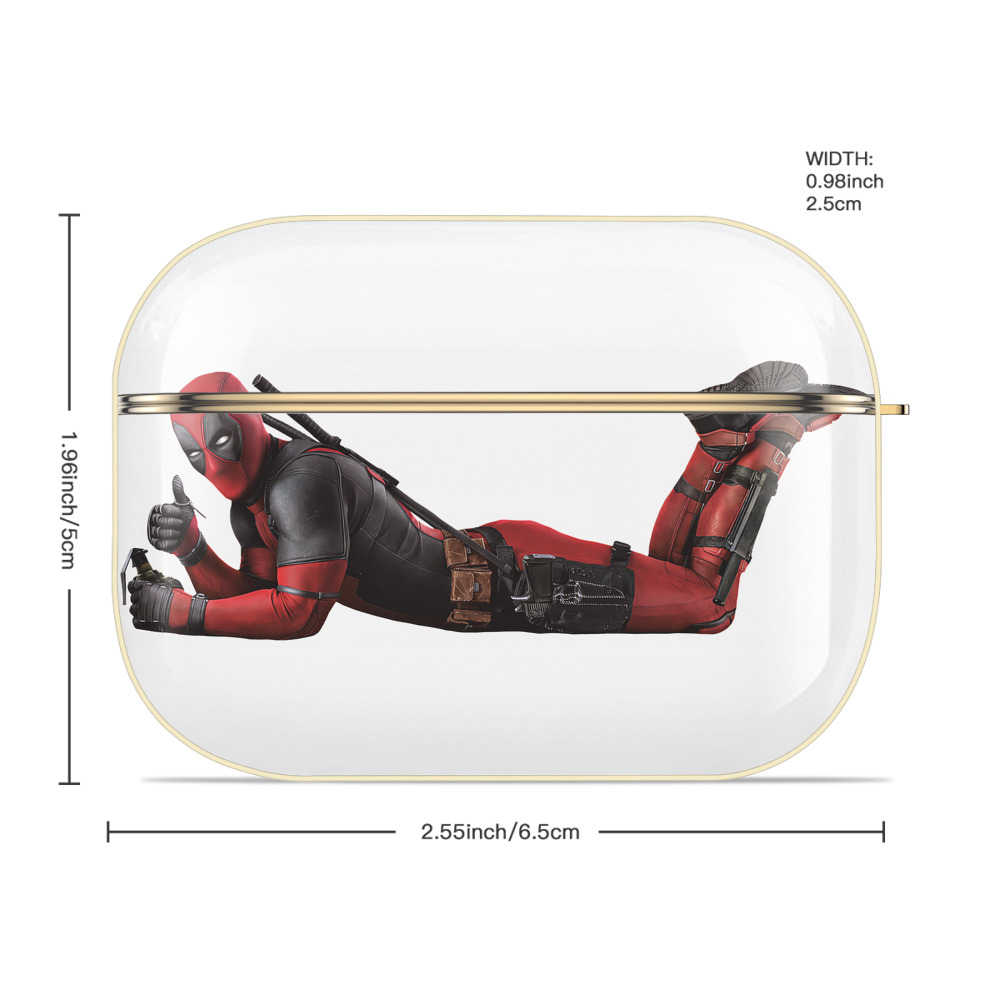 Deadpool デッドプール 【AirPods Pro用】ハードシェル保護ケース｜耐衝撃・防指紋・カラビナ付き商品仕様
