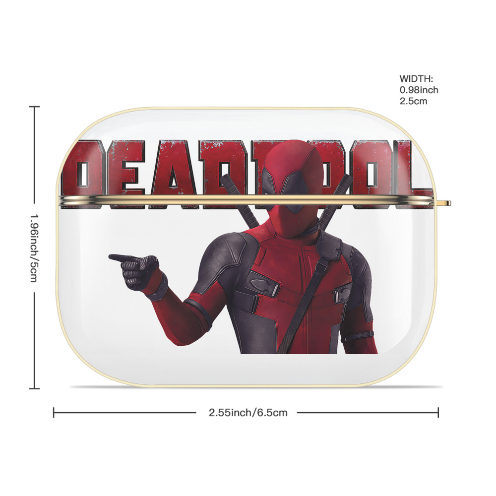 Deadpool デッドプール 【AirPods Pro用】ハードシェル保護ケース｜耐衝撃・防指紋・カラビナ付き商品仕様