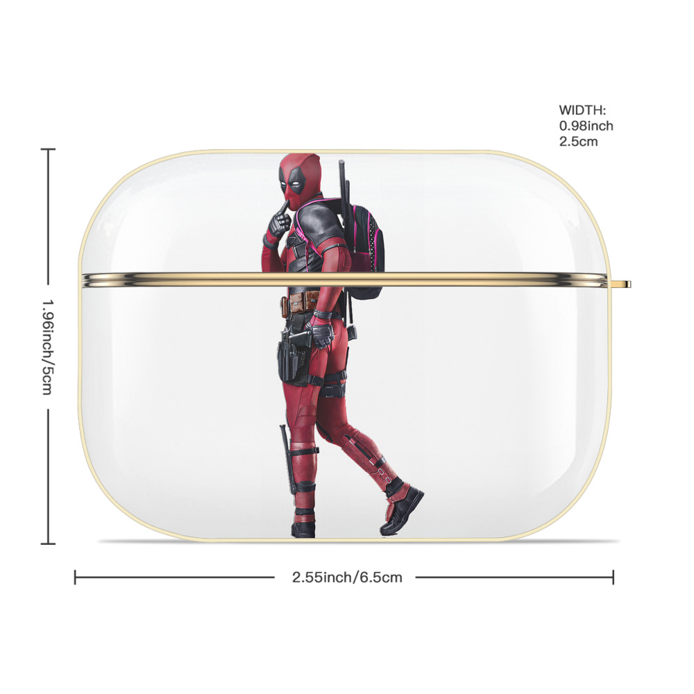 Deadpool デッドプール 【AirPods Pro用】ハードシェル保護ケース｜耐衝撃・防指紋・カラビナ付き商品仕様
