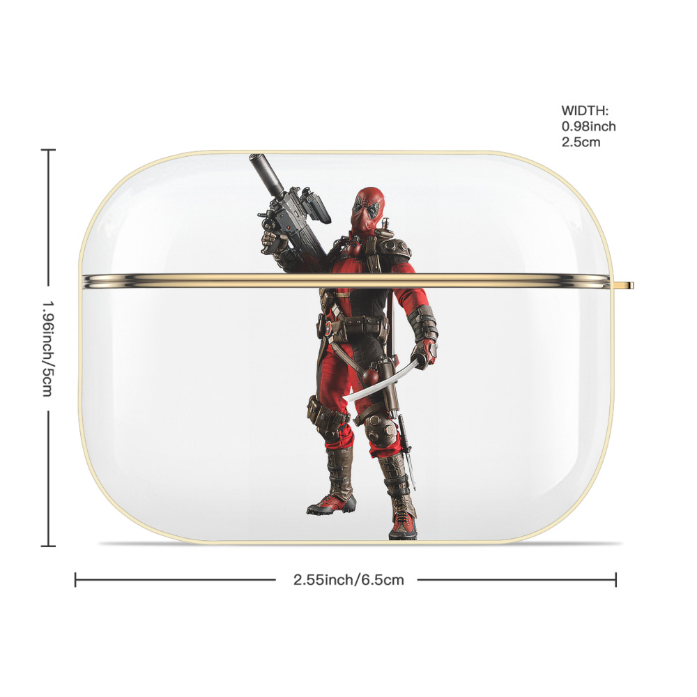 Deadpool デッドプール 【AirPods Pro用】ハードシェル保護ケース｜耐衝撃・防指紋・カラビナ付き商品仕様