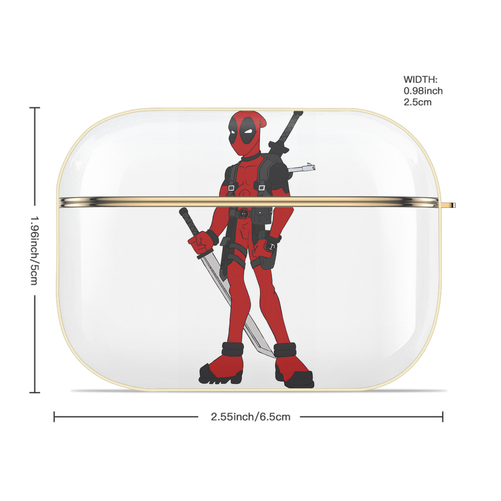 Deadpool デッドプール 【AirPods Pro用】ハードシェル保護ケース｜耐衝撃・防指紋・カラビナ付き商品仕様