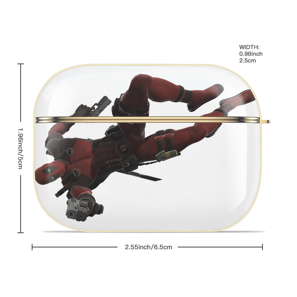Deadpool デッドプール 【AirPods Pro用】ハードシェル保護ケース｜耐衝撃・防指紋・カラビナ付き商品仕様