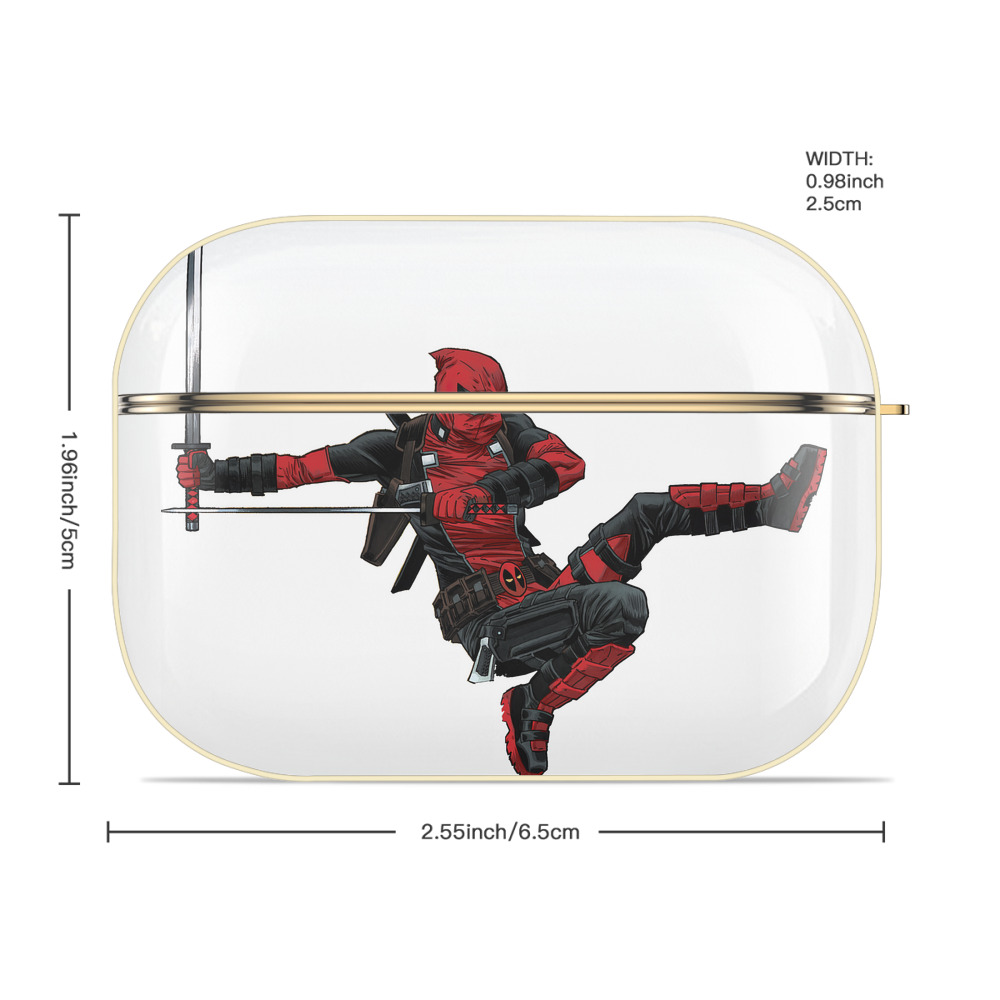 Deadpool デッドプール 【AirPods Pro用】ハードシェル保護ケース｜耐衝撃・防指紋・カラビナ付き商品仕様