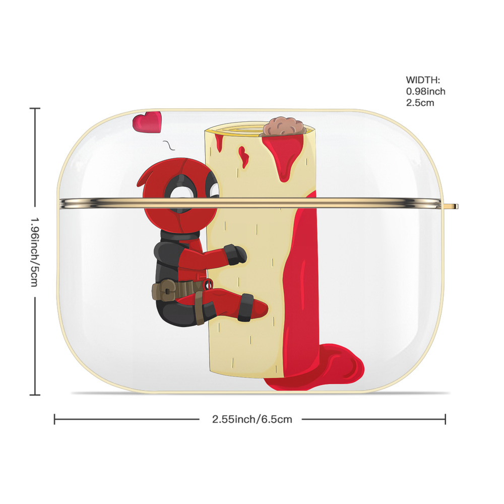 Deadpool デッドプール 【AirPods Pro用】ハードシェル保護ケース｜耐衝撃・防指紋・カラビナ付き商品仕様