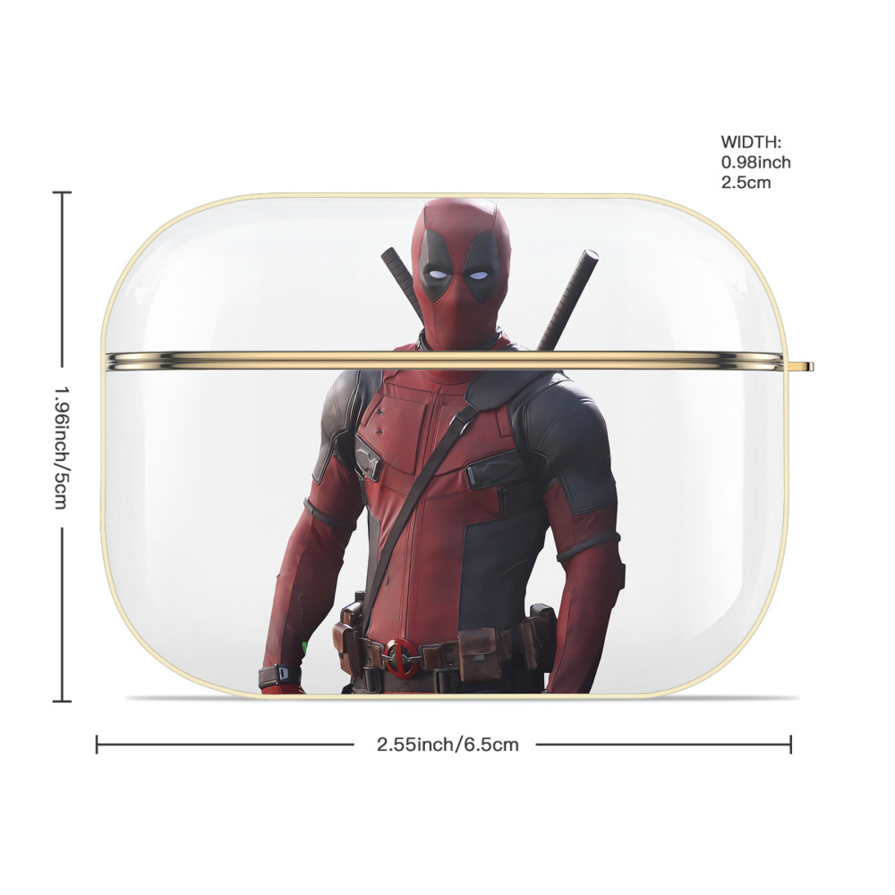 Deadpool デッドプール 【AirPods Pro用】ハードシェル保護ケース｜耐衝撃・防指紋・カラビナ付き商品仕様