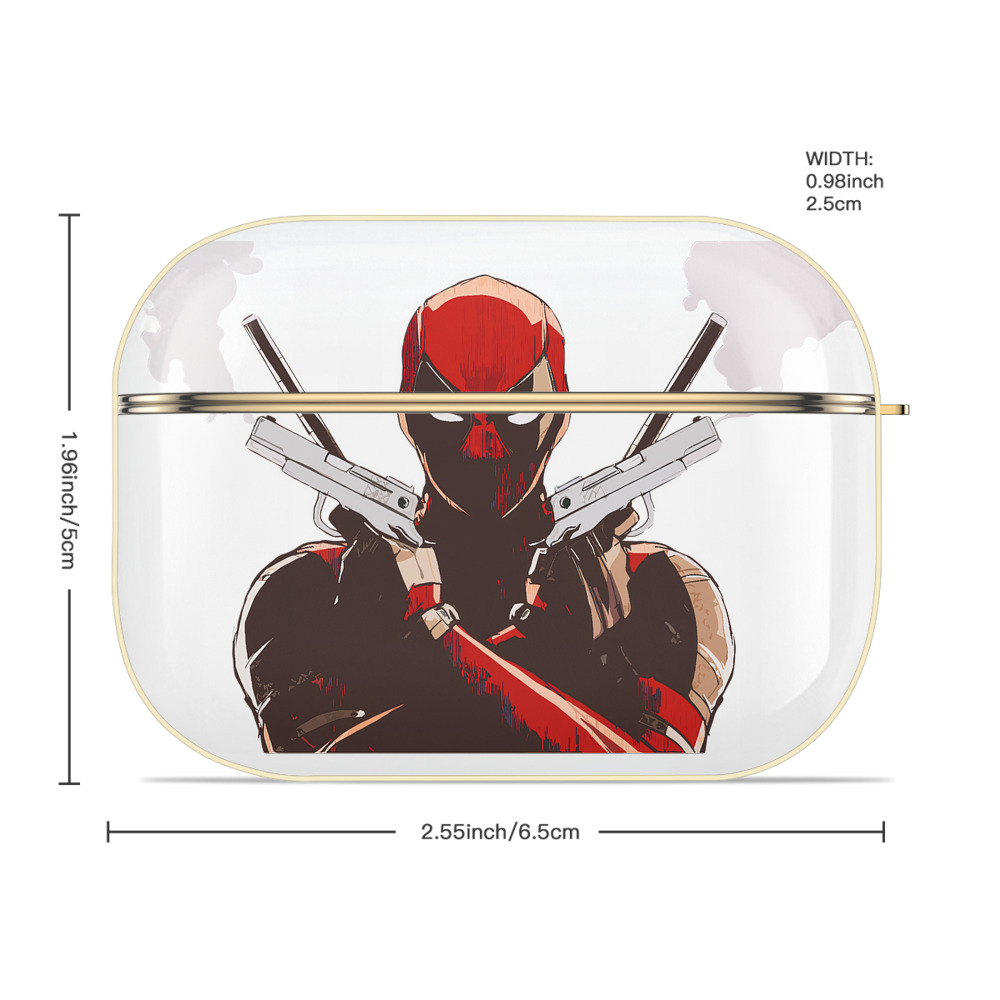 Deadpool デッドプール 【AirPods Pro用】ハードシェル保護ケース｜耐衝撃・防指紋・カラビナ付き商品仕様