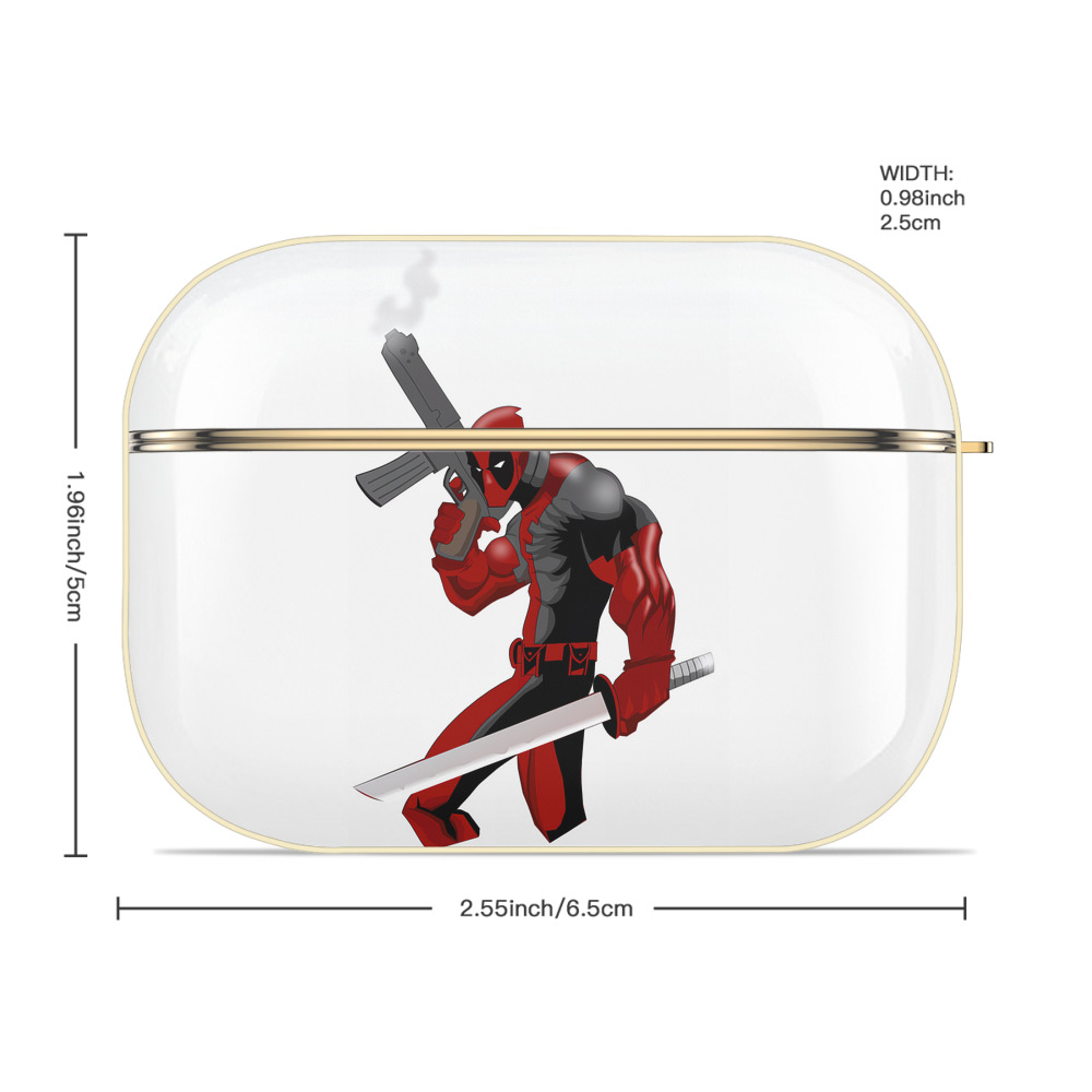 Deadpool デッドプール 【AirPods Pro用】ハードシェル保護ケース｜耐衝撃・防指紋・カラビナ付き商品仕様