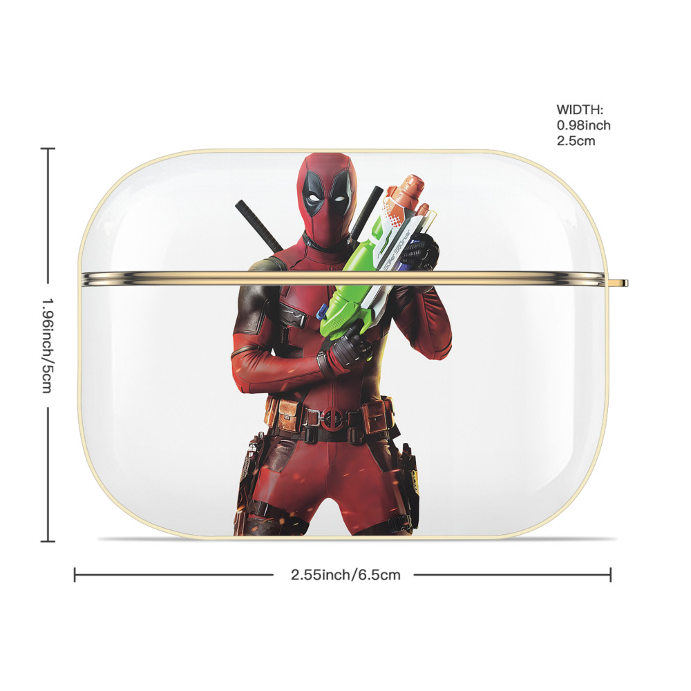 Deadpool デッドプール 【AirPods Pro用】ハードシェル保護ケース｜耐衝撃・防指紋・カラビナ付き商品仕様