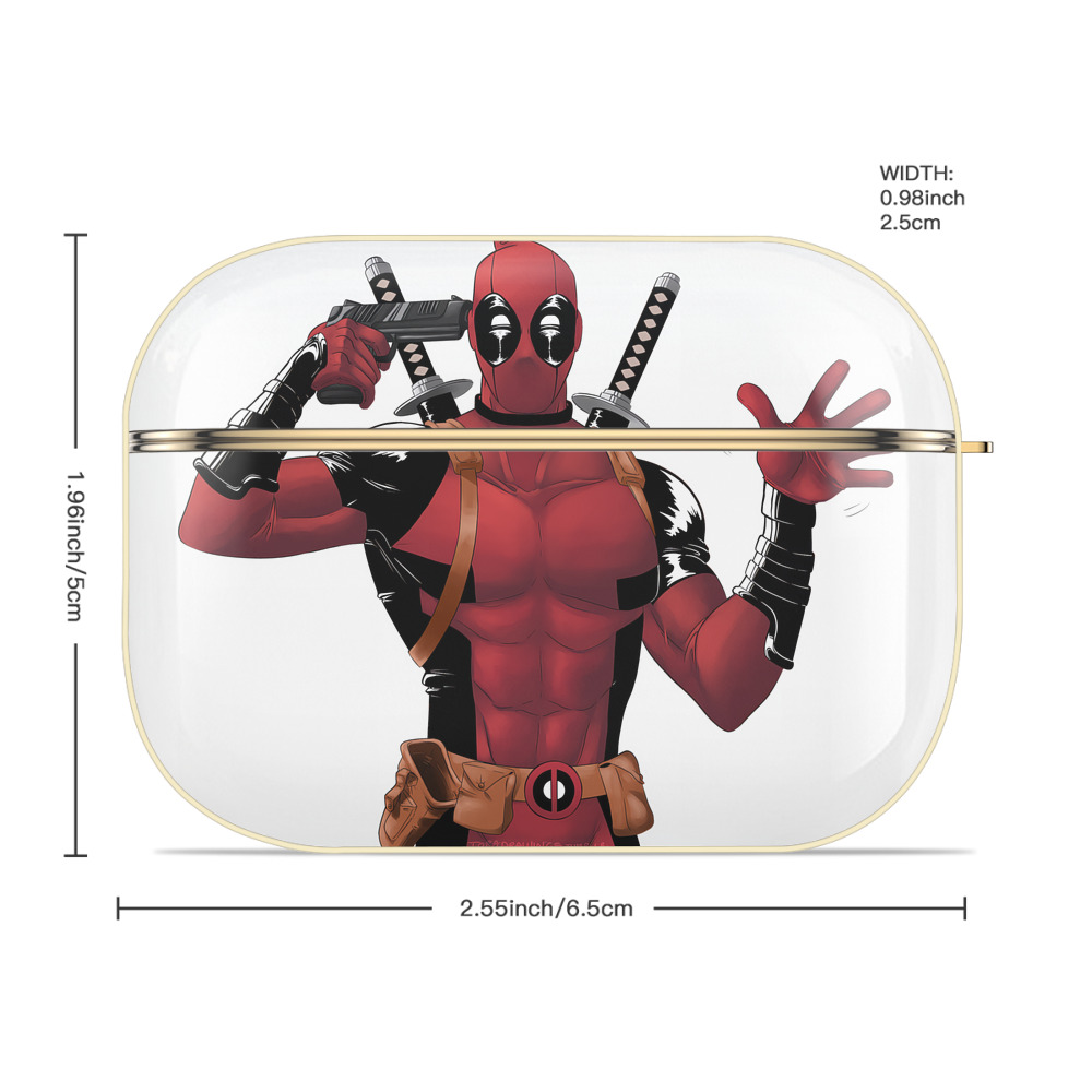 Deadpool デッドプール 【AirPods Pro用】ハードシェル保護ケース｜耐衝撃・防指紋・カラビナ付き商品仕様