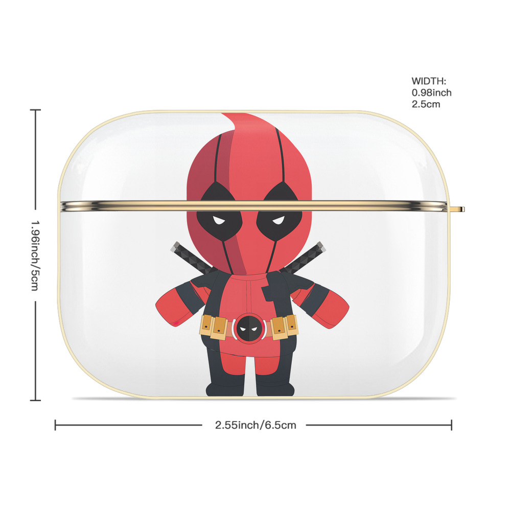 Deadpool デッドプール 【AirPods Pro用】ハードシェル保護ケース｜耐衝撃・防指紋・カラビナ付き商品仕様