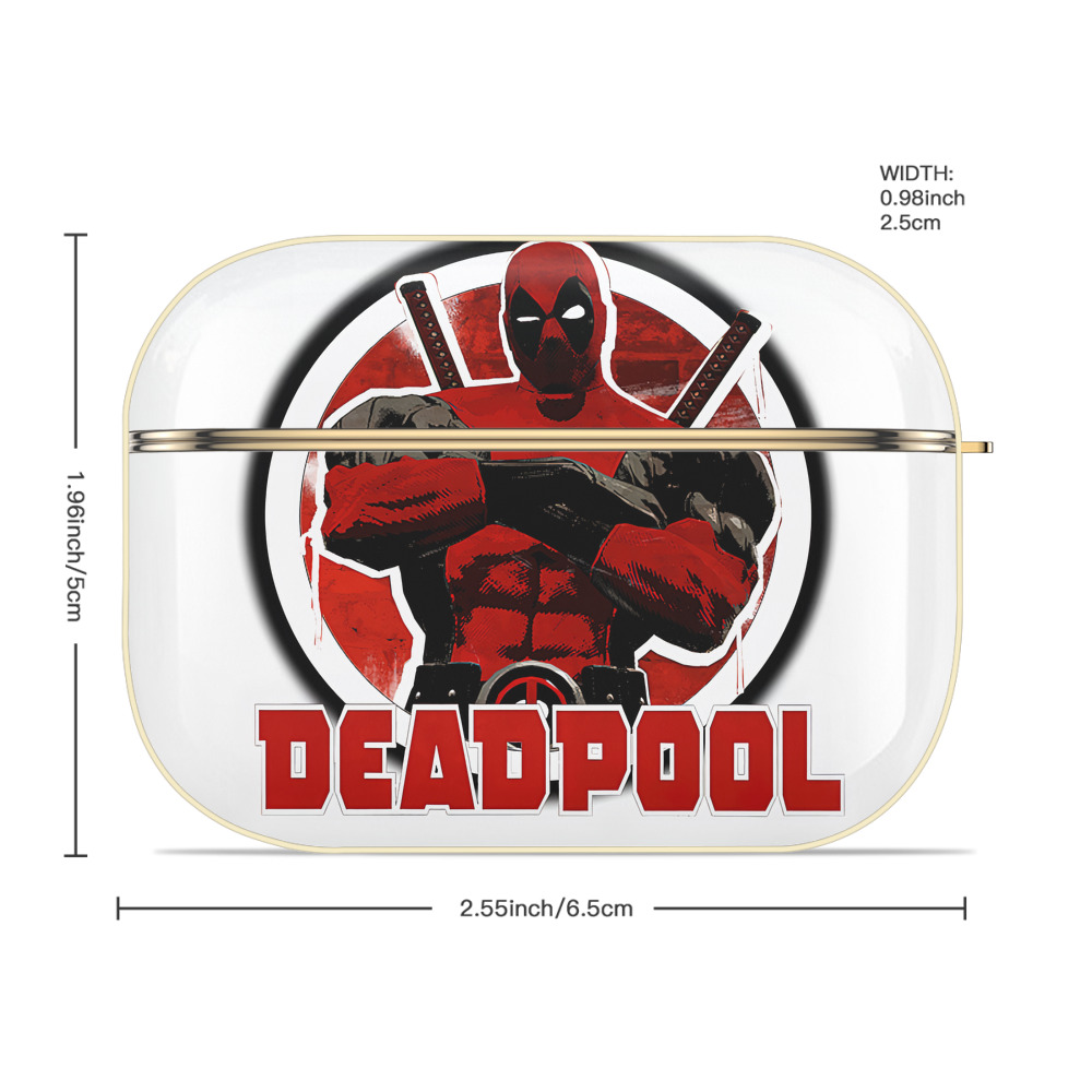 Deadpool デッドプール 【AirPods Pro用】ハードシェル保護ケース｜耐衝撃・防指紋・カラビナ付き商品仕様