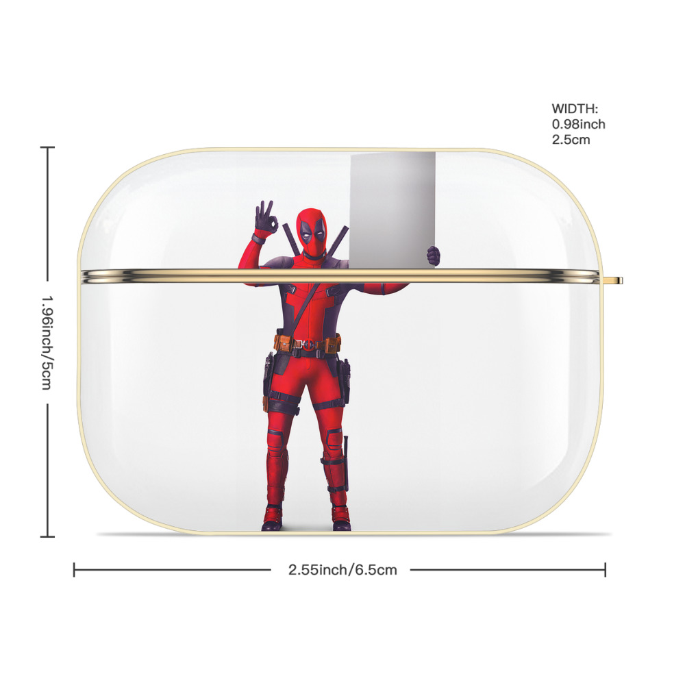 Deadpool デッドプール 【AirPods Pro用】ハードシェル保護ケース｜耐衝撃・防指紋・カラビナ付き商品仕様
