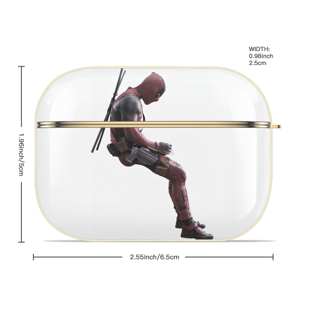 Deadpool デッドプール 【AirPods Pro用】ハードシェル保護ケース｜耐衝撃・防指紋・カラビナ付き商品仕様