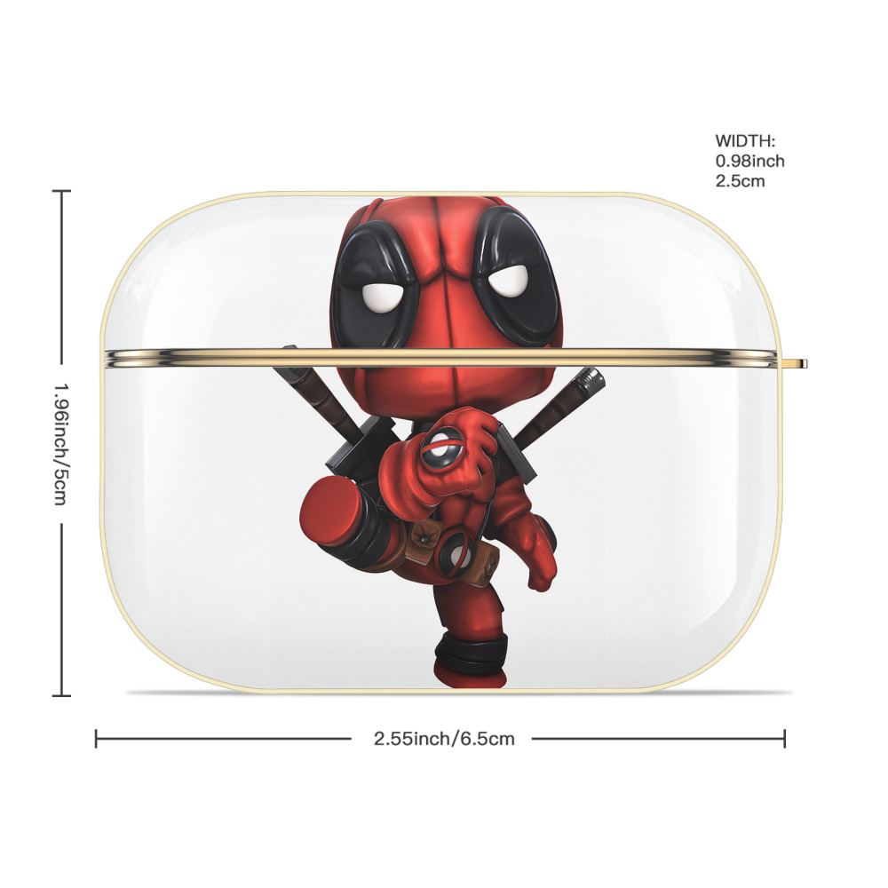 Deadpool デッドプール 【AirPods Pro用】ハードシェル保護ケース｜耐衝撃・防指紋・カラビナ付き商品仕様