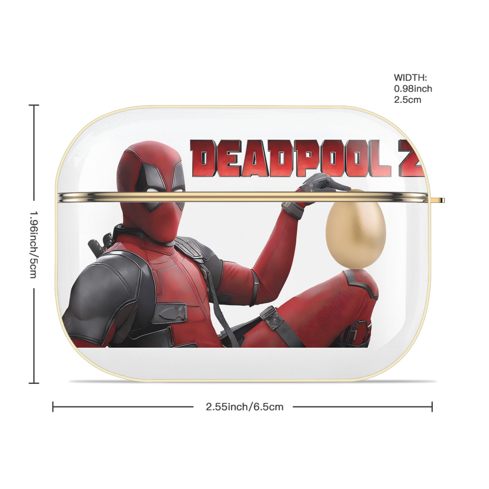 Deadpool デッドプール 【AirPods Pro用】ハードシェル保護ケース｜耐衝撃・防指紋・カラビナ付き商品仕様