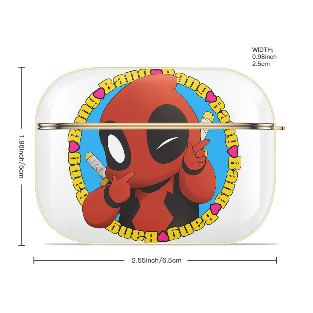Deadpool デッドプール 【AirPods Pro用】ハードシェル保護ケース｜耐衝撃・防指紋・カラビナ付き商品仕様