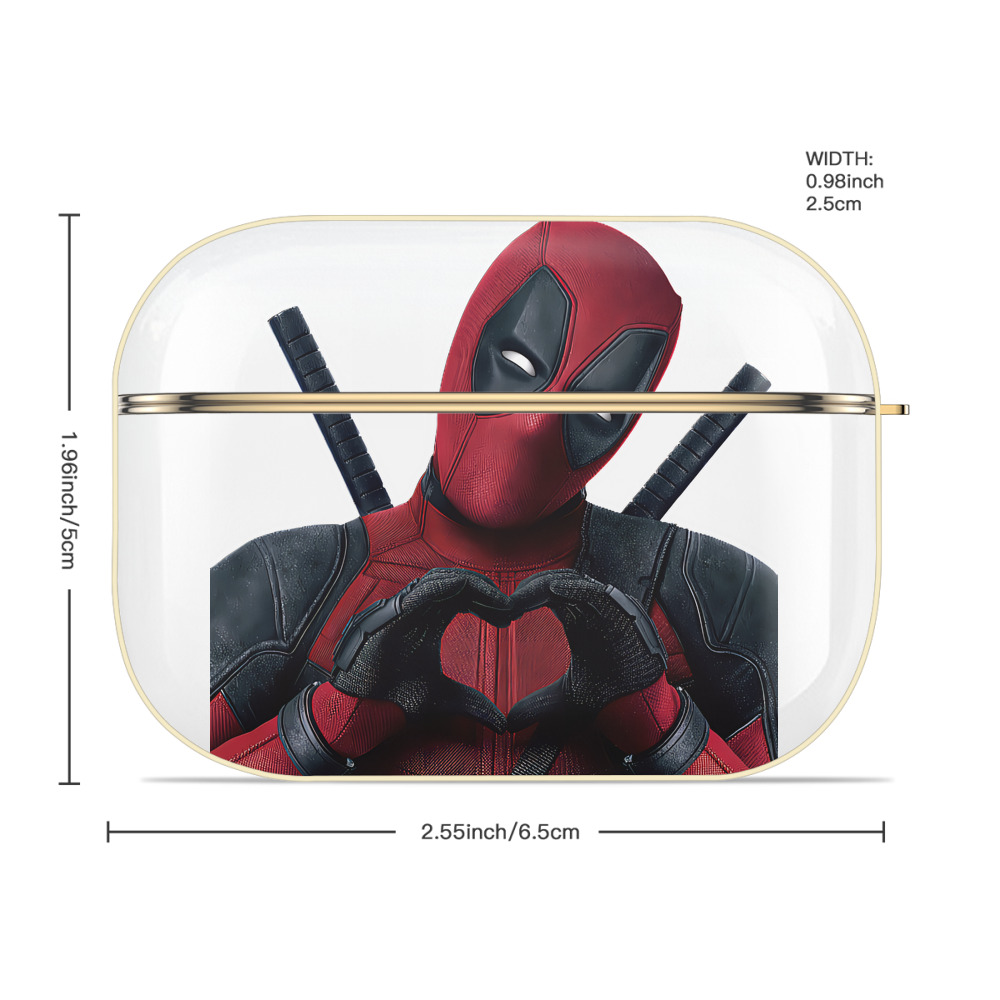 Deadpool デッドプール 【AirPods Pro用】ハードシェル保護ケース｜耐衝撃・防指紋・カラビナ付き商品仕様
