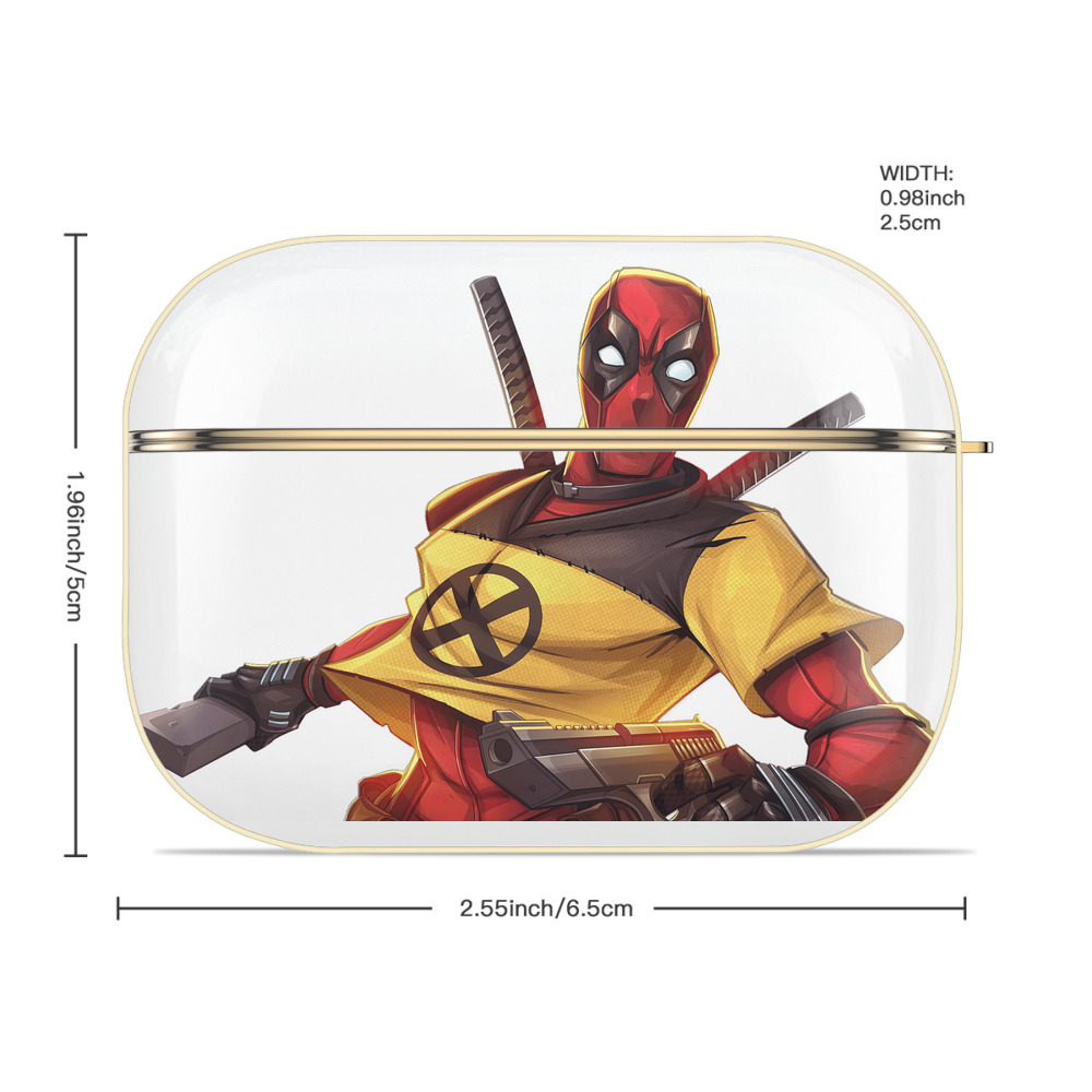 Deadpool デッドプール 【AirPods Pro用】ハードシェル保護ケース｜耐衝撃・防指紋・カラビナ付き商品仕様