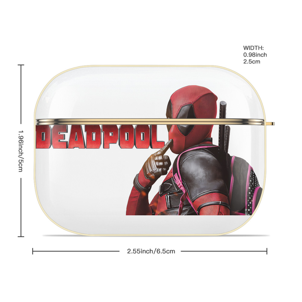 Deadpool デッドプール 【AirPods Pro用】ハードシェル保護ケース｜耐衝撃・防指紋・カラビナ付き商品仕様