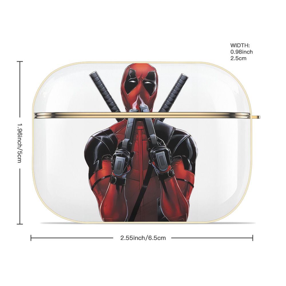 Deadpool デッドプール 【AirPods Pro用】ハードシェル保護ケース｜耐衝撃・防指紋・カラビナ付き商品仕様