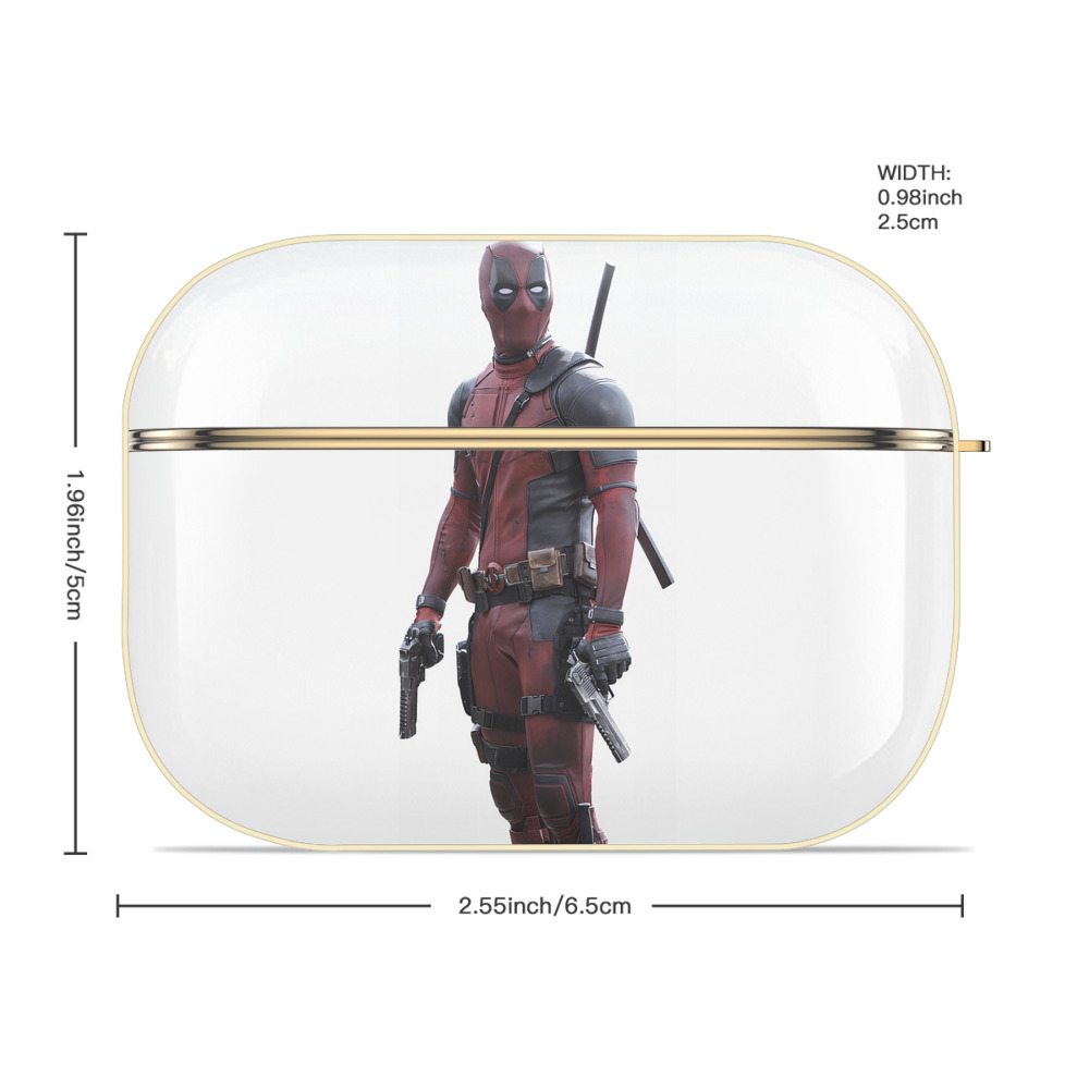 Deadpool デッドプール 【AirPods Pro用】ハードシェル保護ケース｜耐衝撃・防指紋・カラビナ付き商品仕様