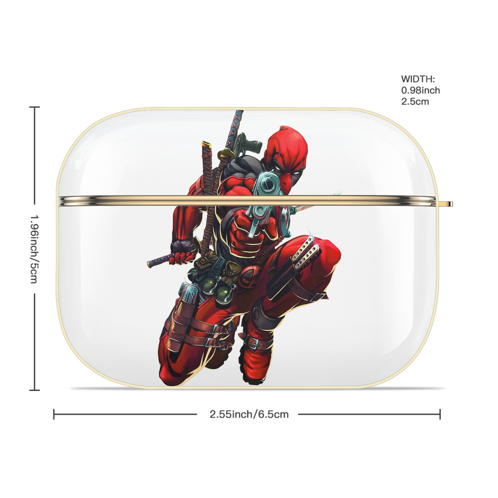Deadpool デッドプール 【AirPods Pro用】ハードシェル保護ケース｜耐衝撃・防指紋・カラビナ付き商品仕様