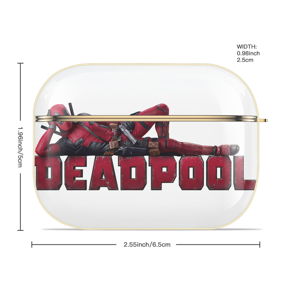 Deadpool デッドプール 【AirPods Pro用】ハードシェル保護ケース｜耐衝撃・防指紋・カラビナ付き商品仕様