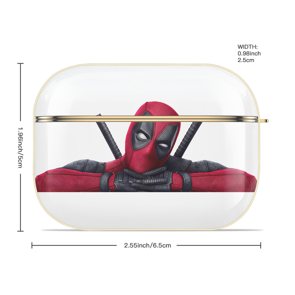 Deadpool デッドプール 【AirPods Pro用】ハードシェル保護ケース｜耐衝撃・防指紋・カラビナ付き商品仕様
