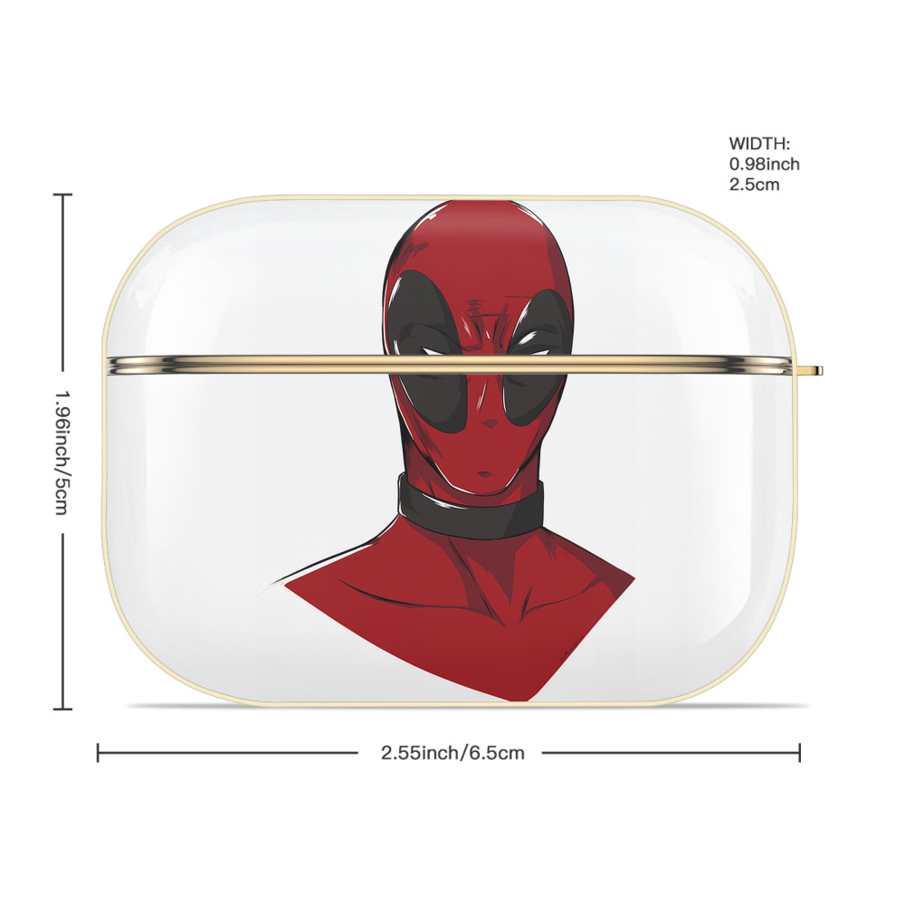 Deadpool デッドプール 【AirPods Pro用】ハードシェル保護ケース｜耐衝撃・防指紋・カラビナ付き商品仕様