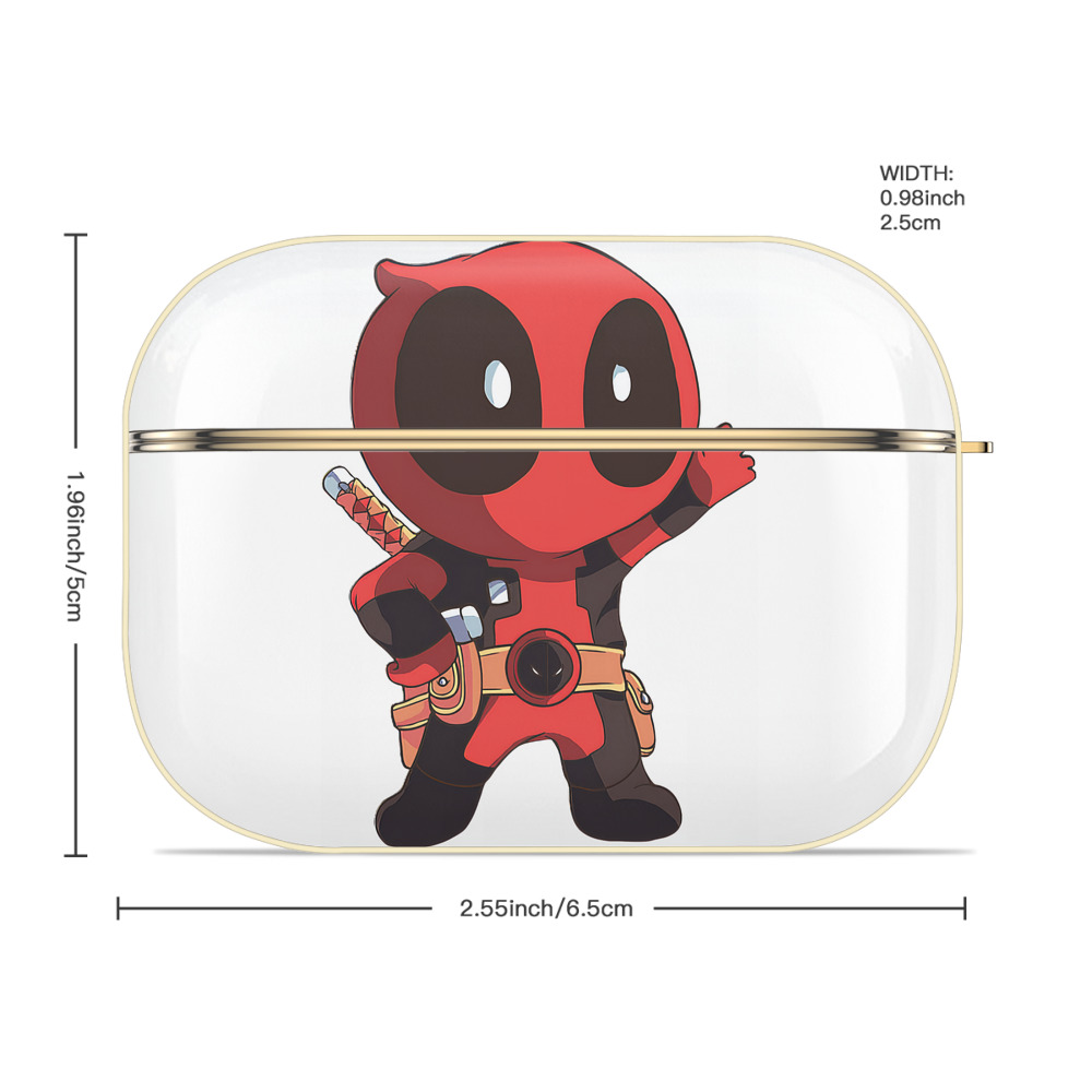 Deadpool デッドプール 【AirPods Pro用】ハードシェル保護ケース｜耐衝撃・防指紋・カラビナ付き商品仕様