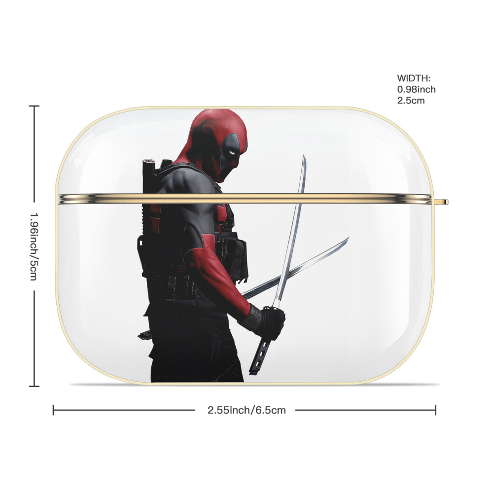 Deadpool デッドプール 【AirPods Pro用】ハードシェル保護ケース｜耐衝撃・防指紋・カラビナ付き商品仕様