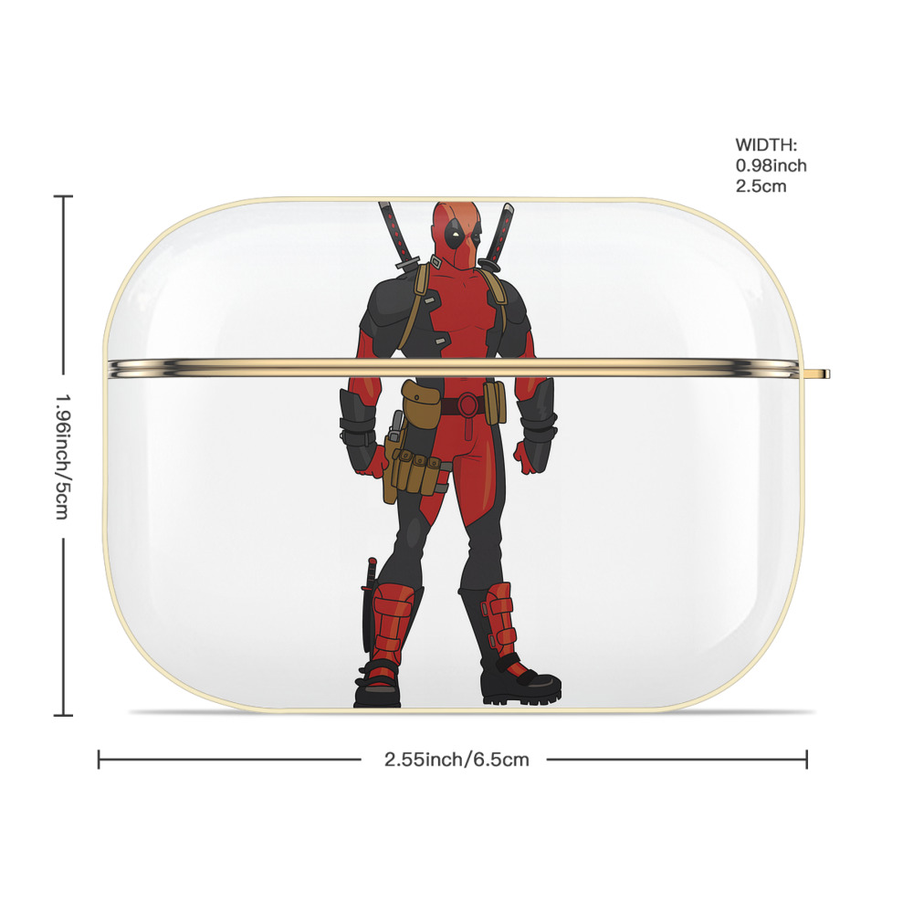 Deadpool デッドプール 【AirPods Pro用】ハードシェル保護ケース｜耐衝撃・防指紋・カラビナ付き商品仕様