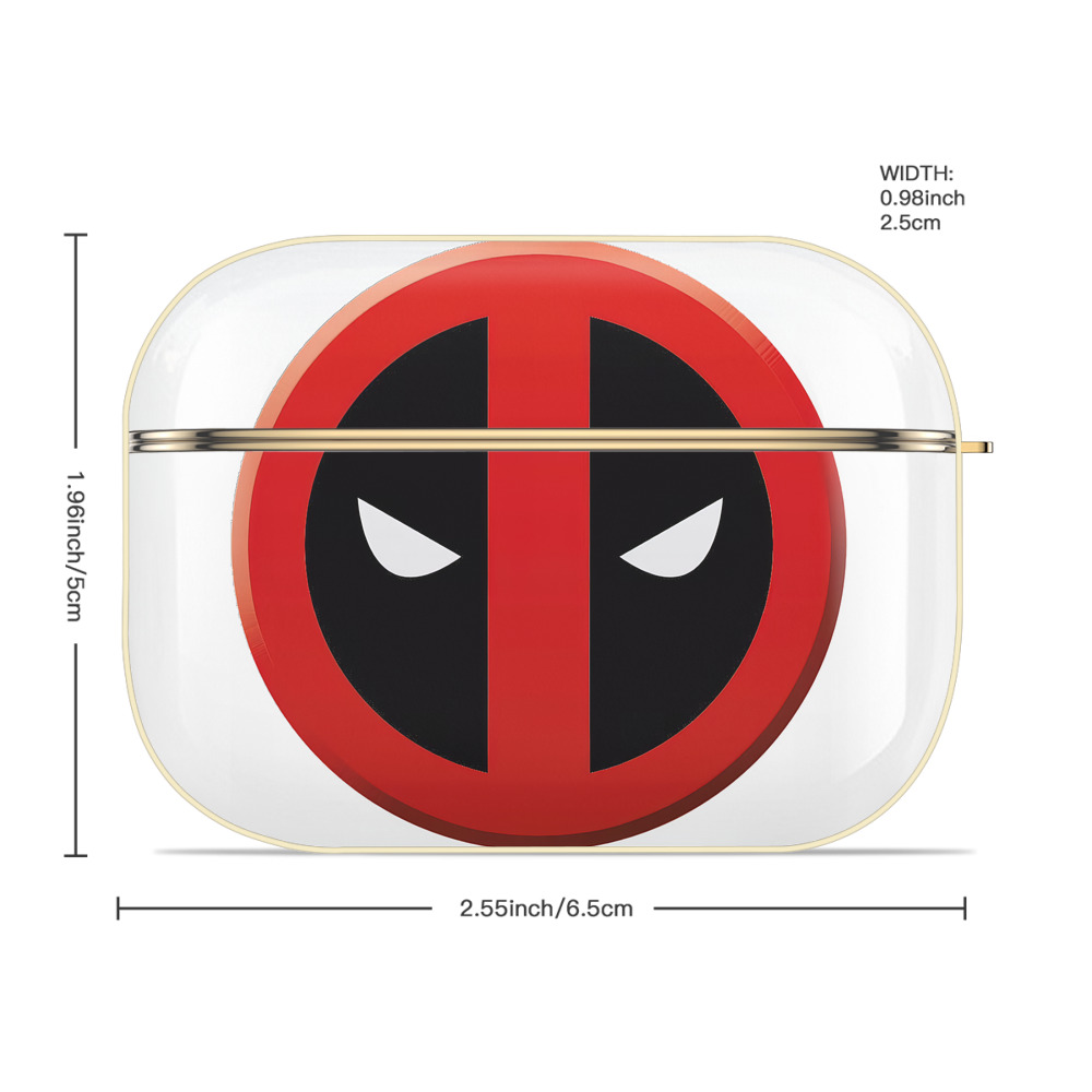 Deadpool デッドプール 【AirPods Pro用】ハードシェル保護ケース｜耐衝撃・防指紋・カラビナ付き商品仕様