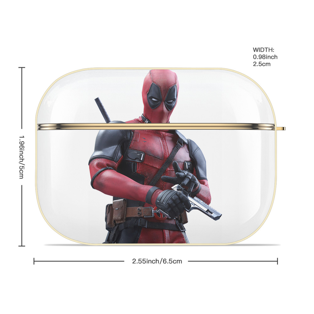 Deadpool デッドプール 【AirPods Pro用】ハードシェル保護ケース｜耐衝撃・防指紋・カラビナ付き商品仕様