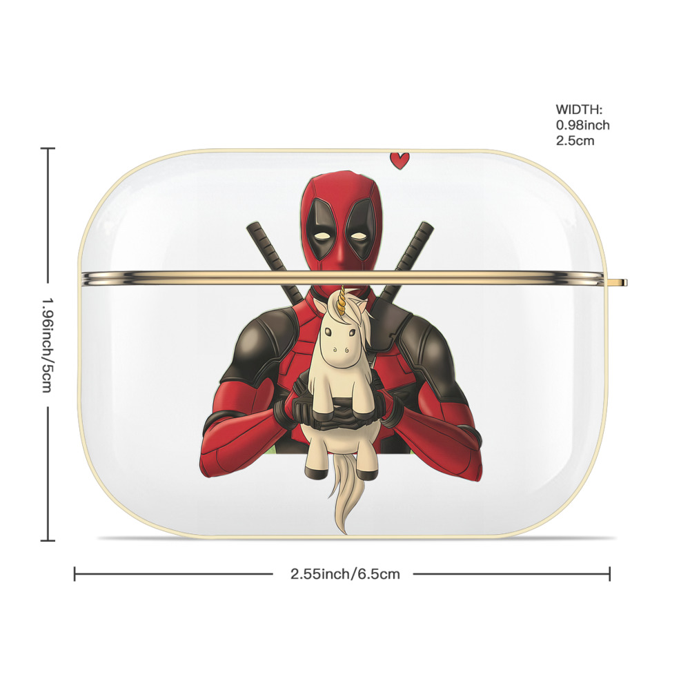 Deadpool デッドプール 【AirPods Pro用】ハードシェル保護ケース｜耐衝撃・防指紋・カラビナ付き商品仕様