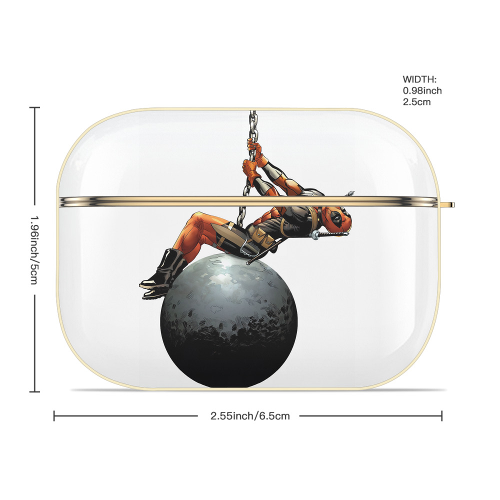 Deadpool デッドプール 【AirPods Pro用】ハードシェル保護ケース｜耐衝撃・防指紋・カラビナ付き商品仕様