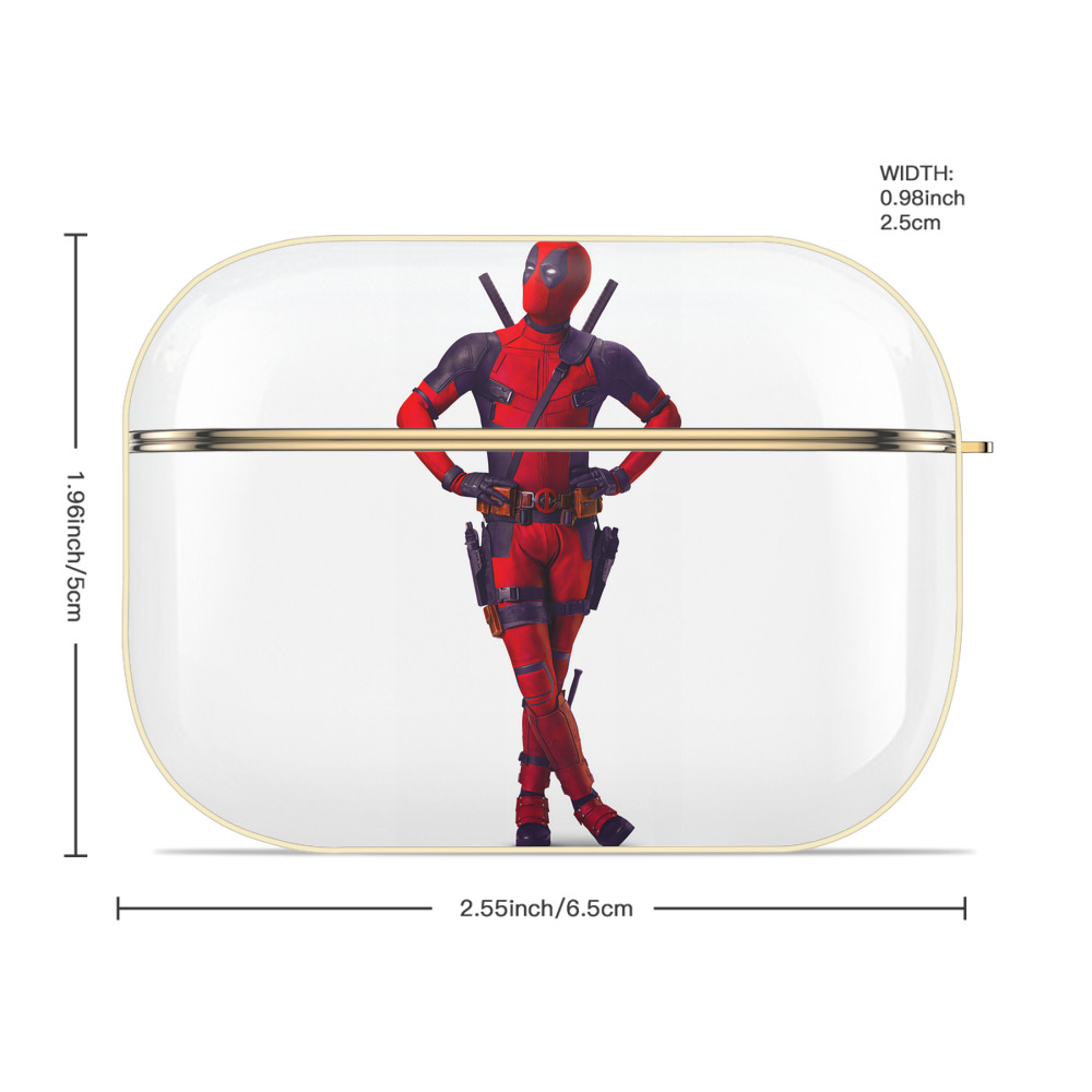 Deadpool デッドプール 【AirPods Pro用】ハードシェル保護ケース｜耐衝撃・防指紋・カラビナ付き商品仕様