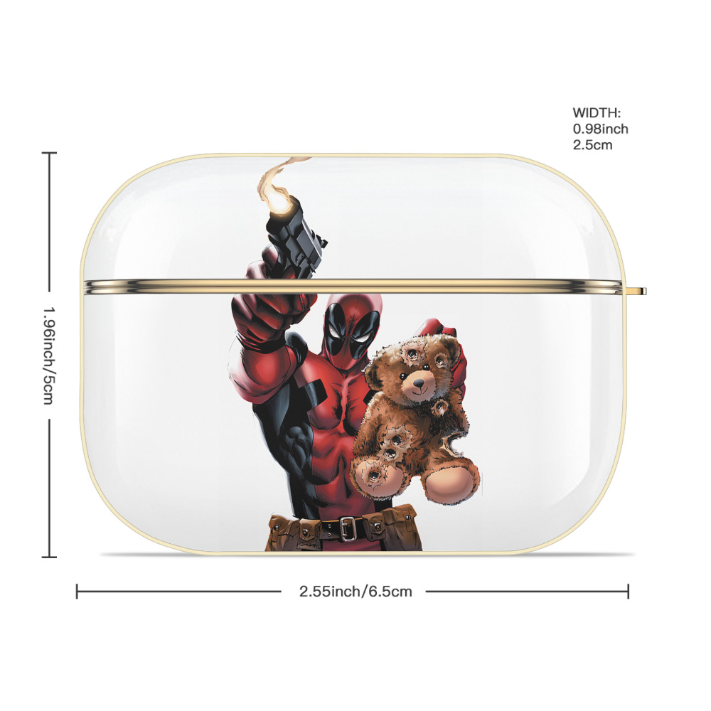Deadpool デッドプール 【AirPods Pro用】ハードシェル保護ケース｜耐衝撃・防指紋・カラビナ付き商品仕様
