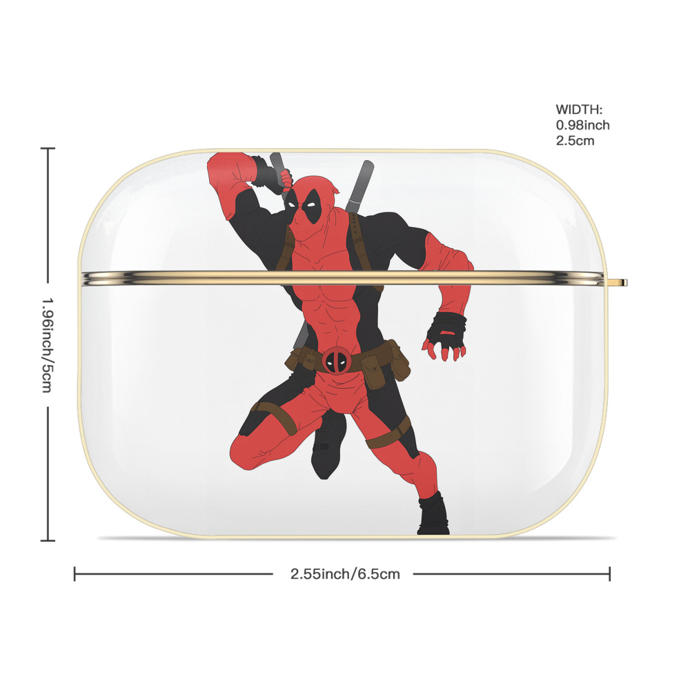 Deadpool デッドプール 【AirPods Pro用】ハードシェル保護ケース｜耐衝撃・防指紋・カラビナ付き商品仕様