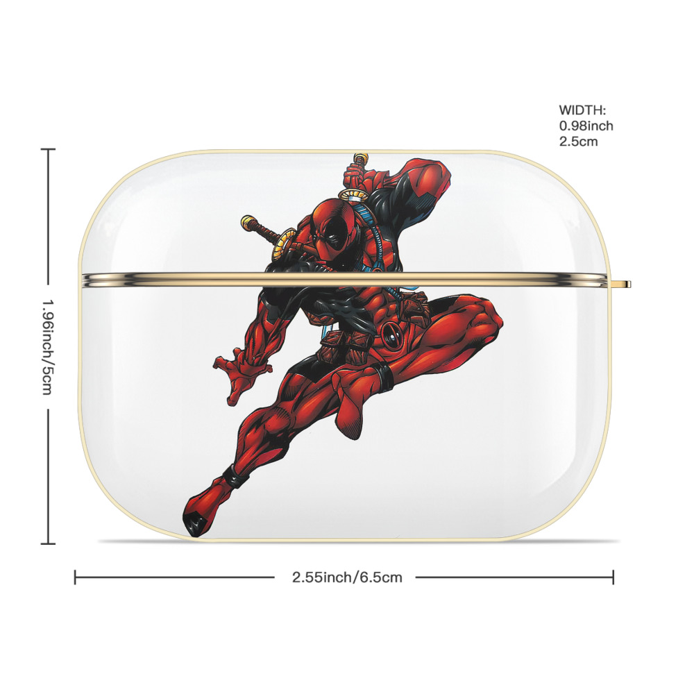 Deadpool デッドプール 【AirPods Pro用】ハードシェル保護ケース｜耐衝撃・防指紋・カラビナ付き商品仕様